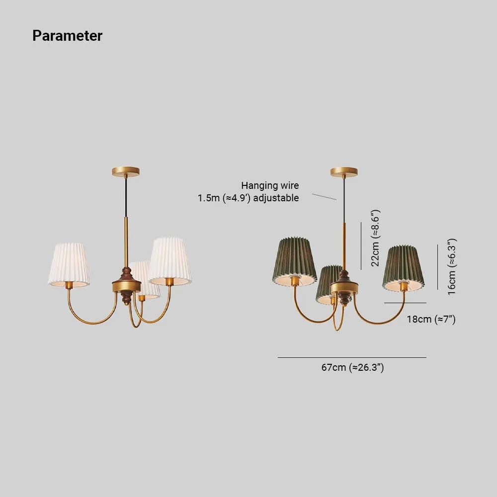 Silva Modern Retro Fabric Chandelier - Letslighting