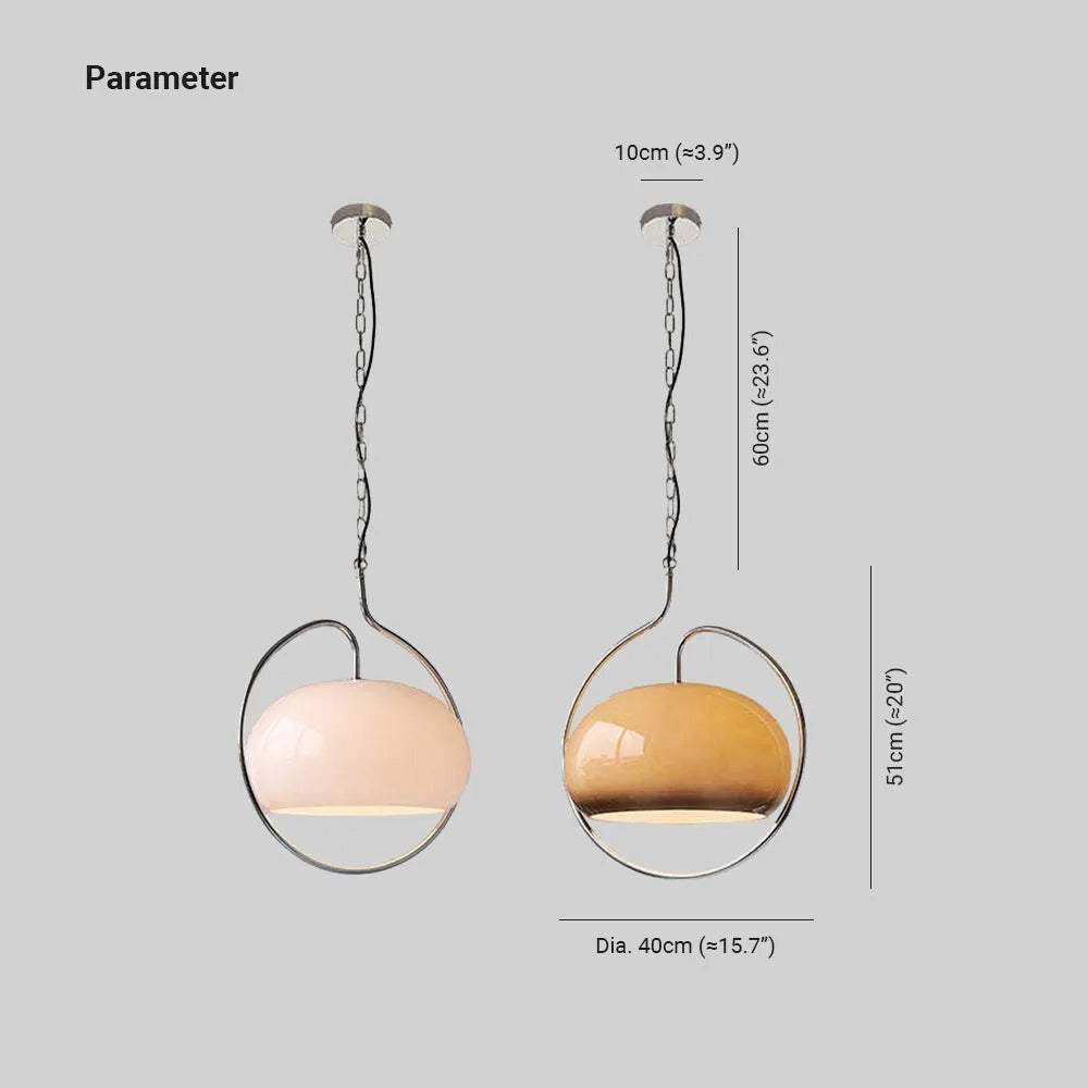 Valentina Glass Retro Pendant Light