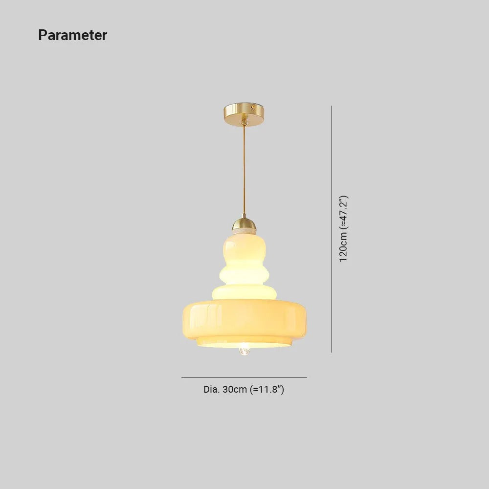 Valentina French Modern Kitchen Pendant Light Glass/Metal Living Room