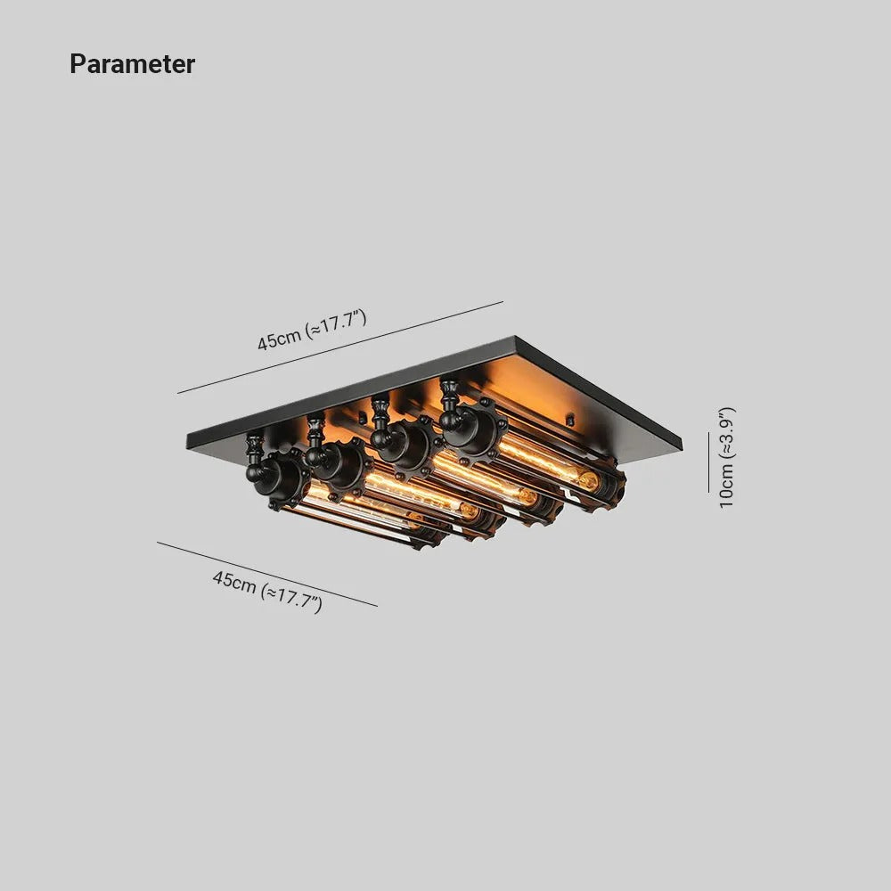 EpochVintage Tubed Flush Mount Ceiling Light Living Room - Letslighting