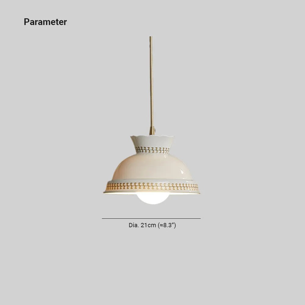 Valentina Modern Hat-Shaped LED Pendant Light Ceramic Bedroom - Letslighting
