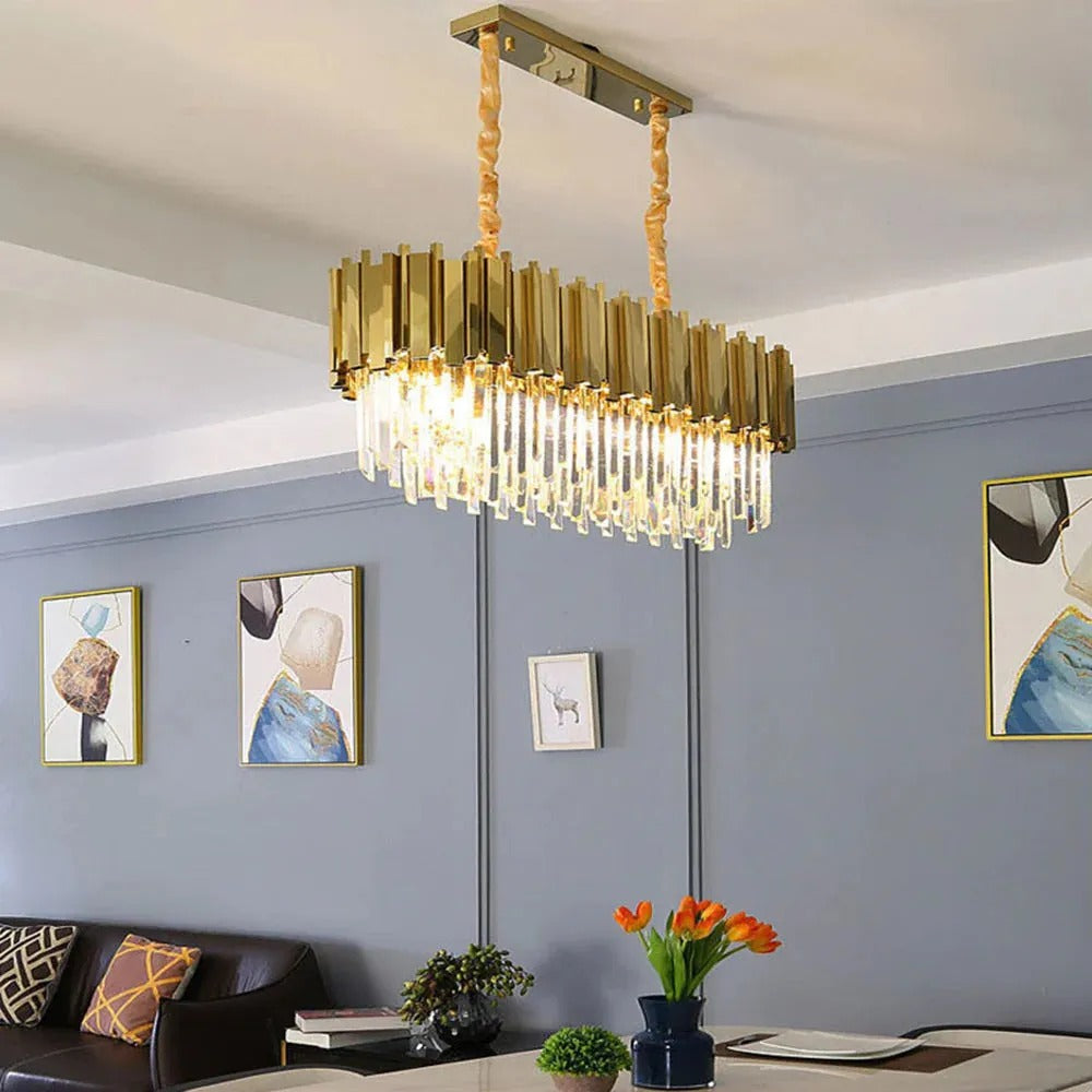 Kristy Nordic Postmodern Luxury Crystal Chandelier for Dining Room & Living Room