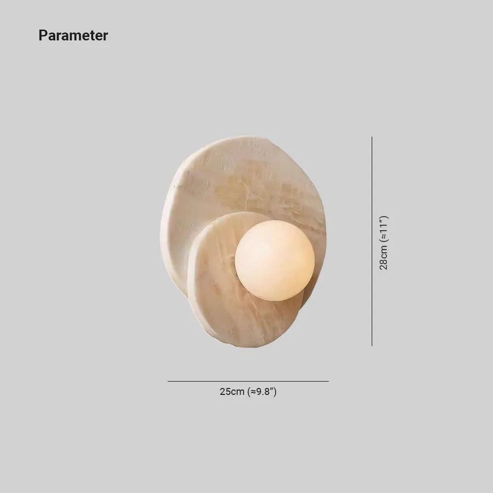 Arisha French LED Stone Glass Indoor Wall Lamp Living Room - Letslighting