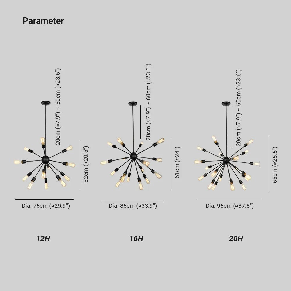 Epoch Industrial Chandelier Restaurant Dining Room - Letslighting