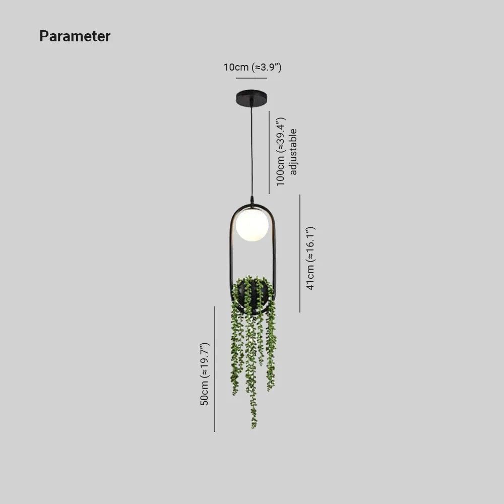 Natural Plant Pot Ball Pendant Light - Letslighting