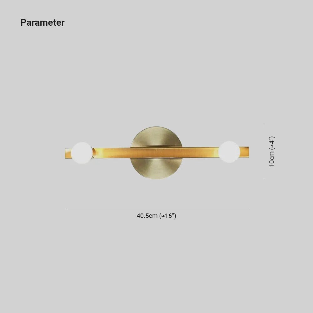 Avi Modern Linear Metal Wall Lamp Bathroom