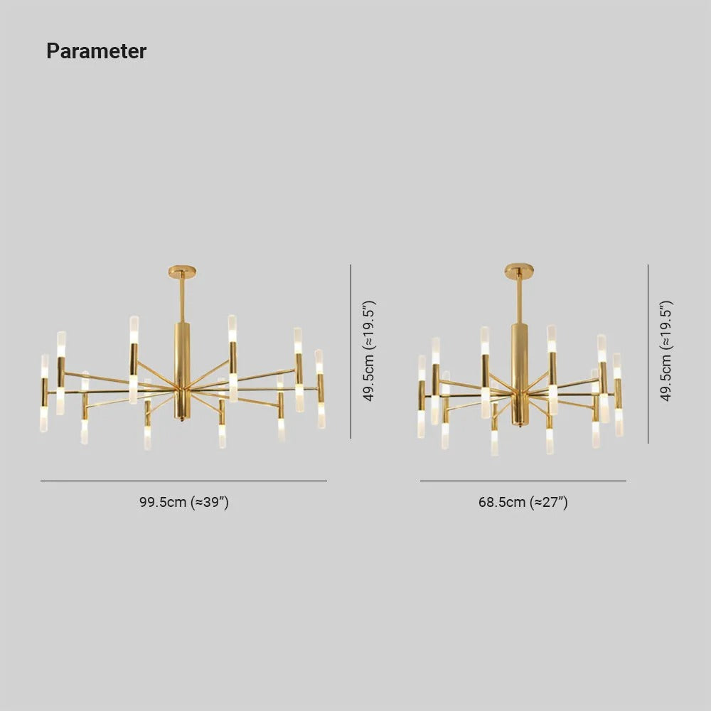 Kristy Modern Cylindrical Metal Chandelier