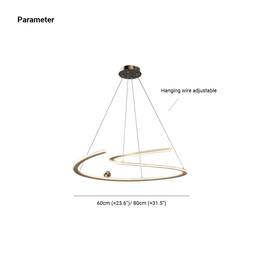 Arisha Minimalist Linear Metal Pendant Light
