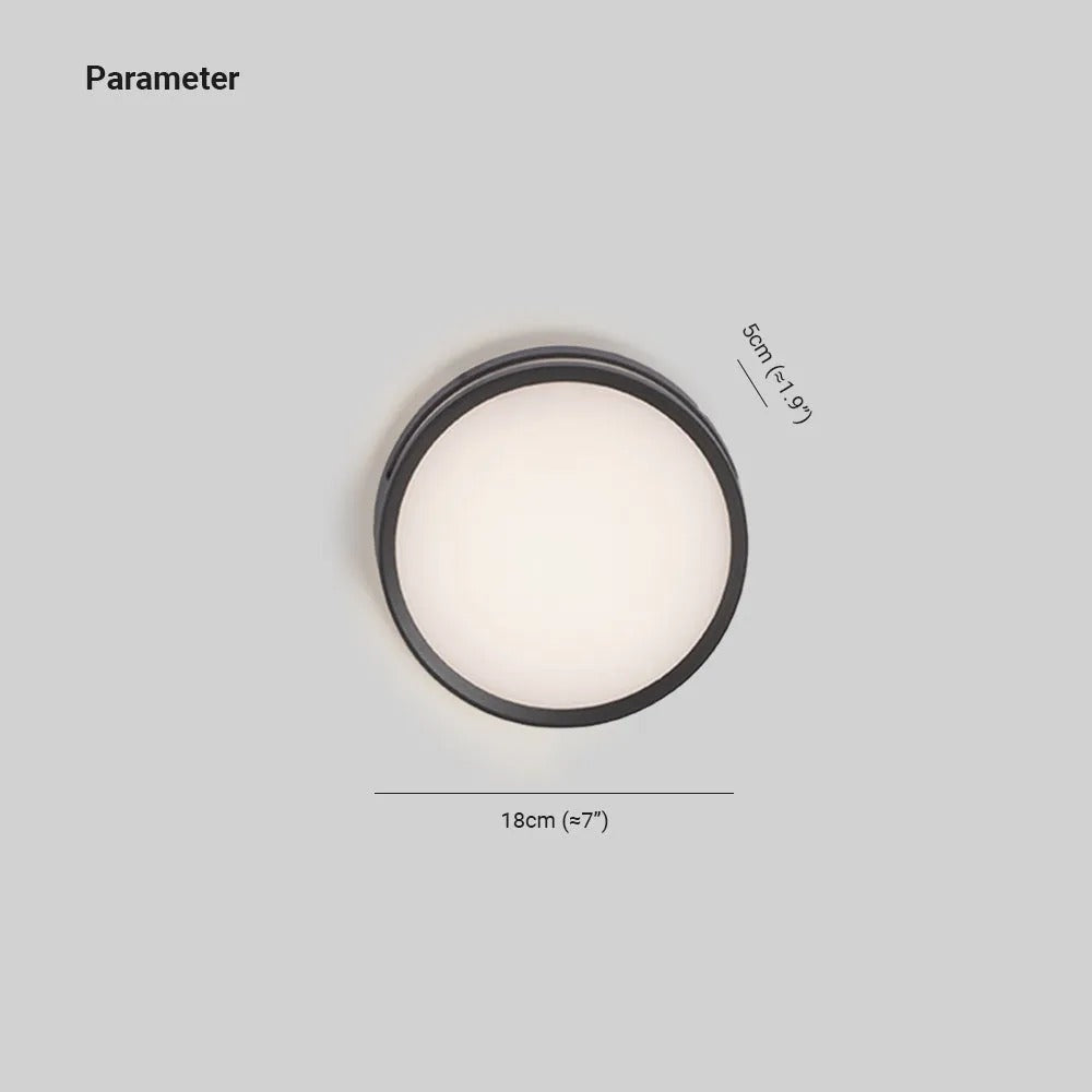 Ray Modern Round Metal Acrylic Outdoor Waterproof Wall Lamp