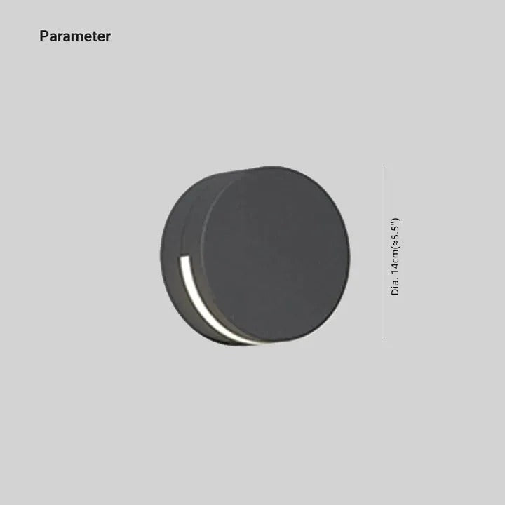 Ray Modern Minimalist Round Metal Glass Waterproof Outdoor Wall Lamp - Letslighting