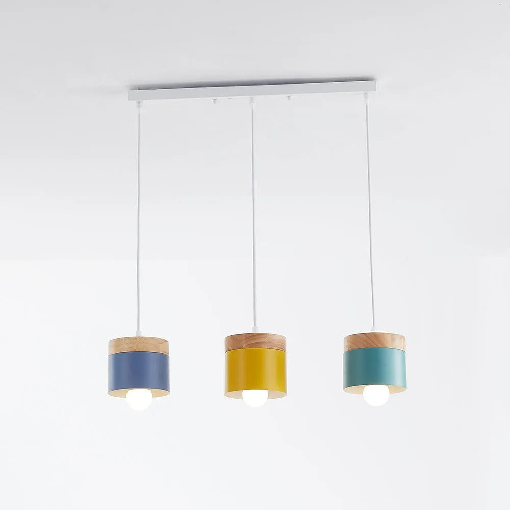 Valentina Modern Can Shape /Wood Pendant Light - Letslighting