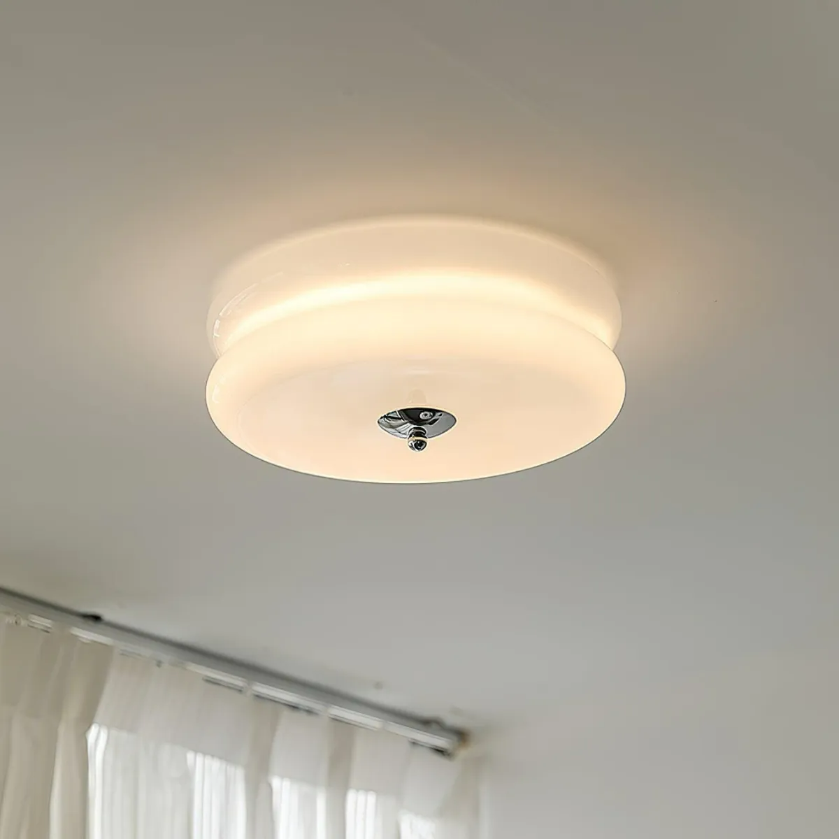 ValentinaVintage Round Flush Mount Ceiling Light Two Layer