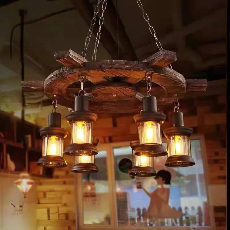 Epoch Pendant Light, Wood & Metal, 31"