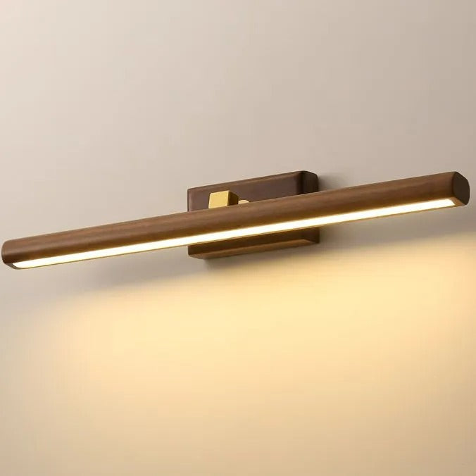 Muto Vanity Rotatable Mirror Front Vanity Wall Lamp, Wood