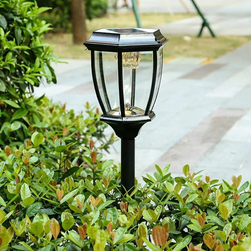Ray Vintage Lantern Solar Outdoor Path Light Bronze
