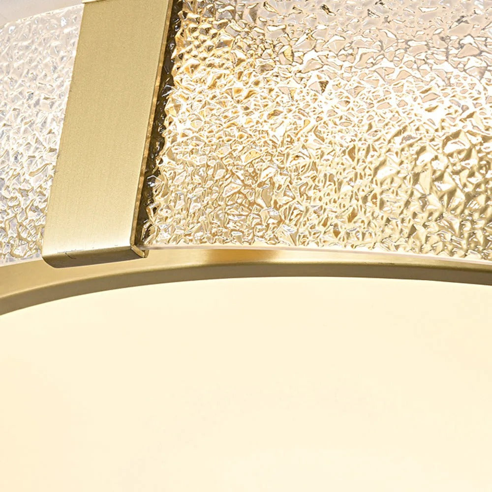 Arisha Modern Round Glass Flush Mount Ceiling Light - Letslighting