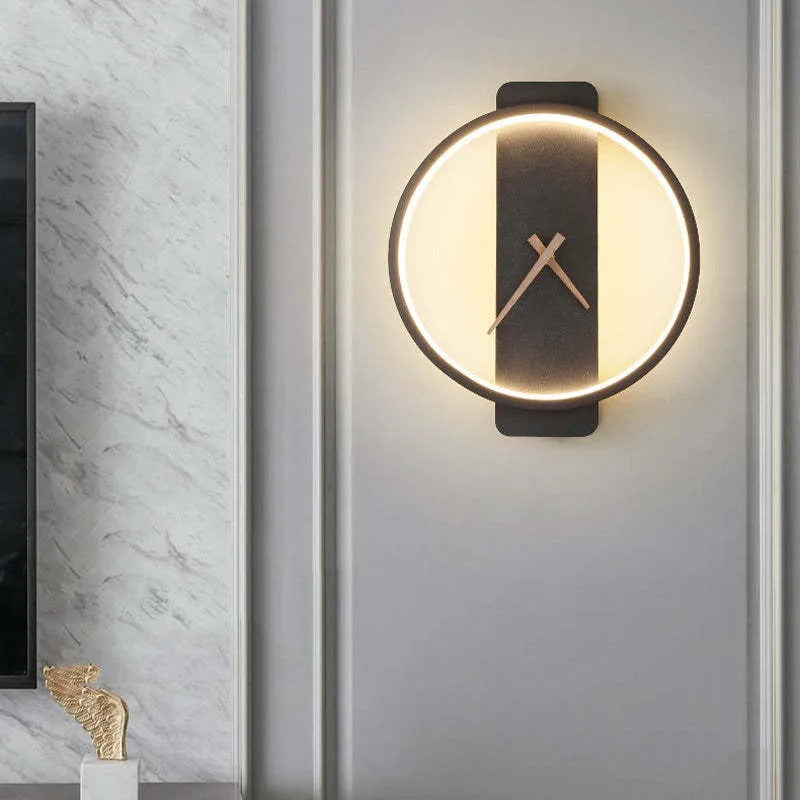 Valentina Arisha Square Clock & Acrylic Wall Lamp - Letslighting