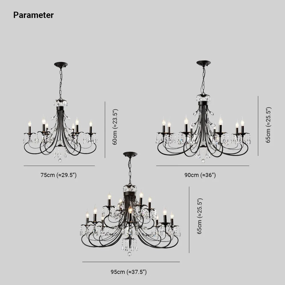 Silva Luxury Tiered Candle Metal Crystal Chandelier - Letslighting