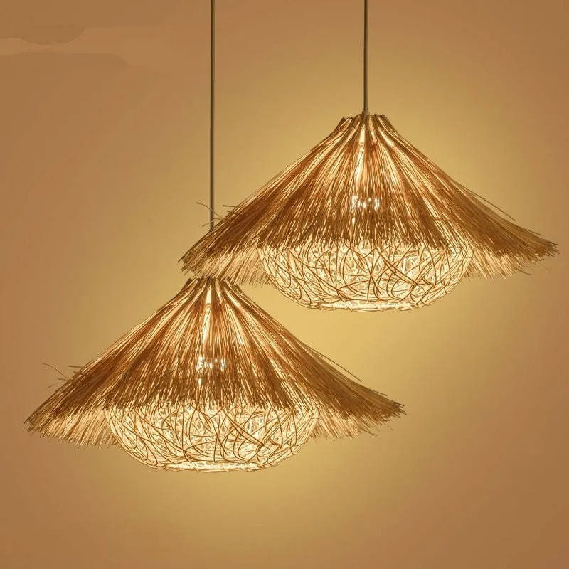 Ritta Hand-Woven Rattan Modelling Pendant Light