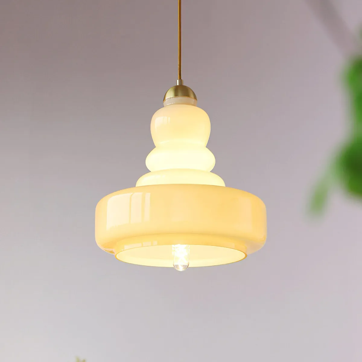 Valentina French Modern Kitchen Pendant Light Glass/Metal Living Room