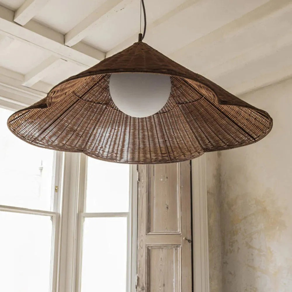 Ritta Vintage Rattan Pendant Light Living Room Bedroom - Letslighting