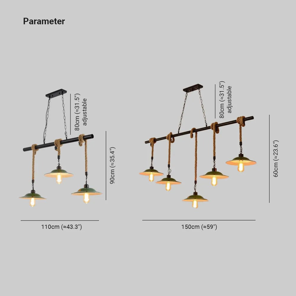 Epoch Vintage LED Pendant Light Metal Kitchen Living Room