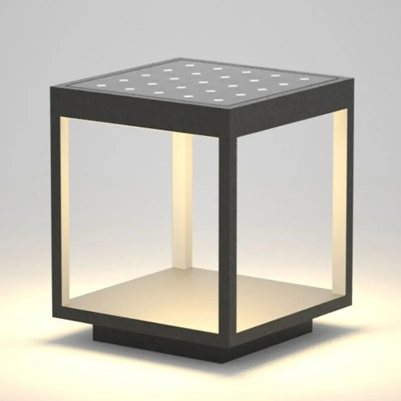 Ray Modern Rectangular Metal LED Outdoor Light Post