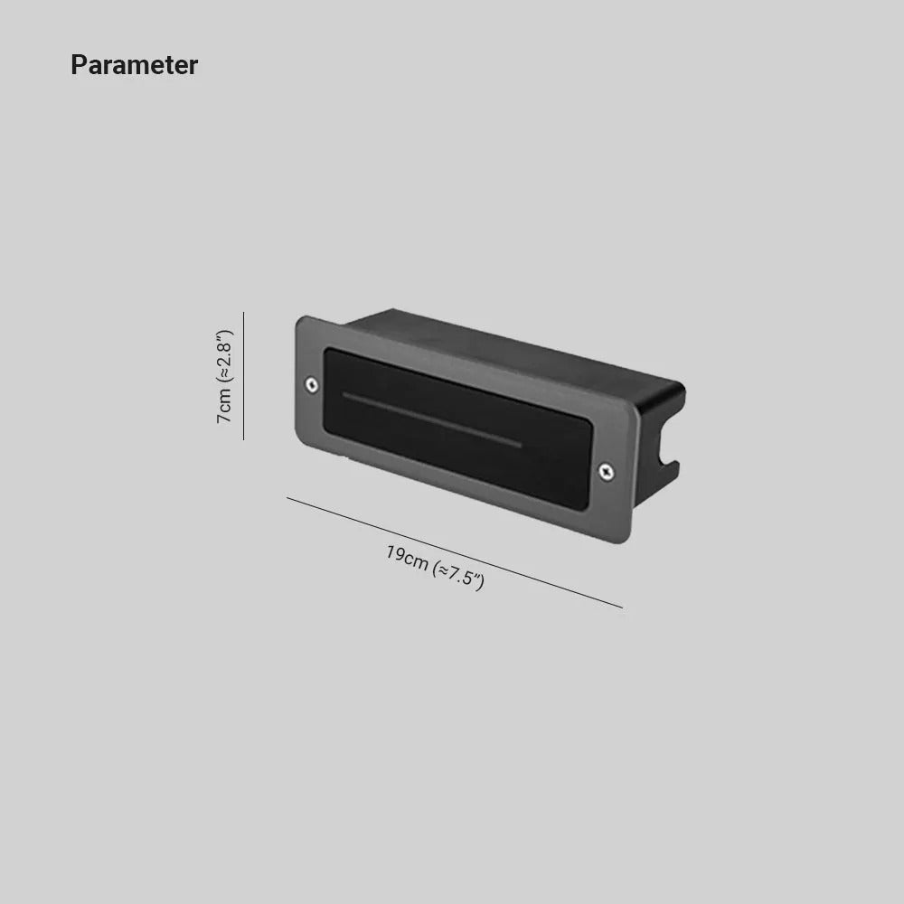 Ray Modern Metal Rectangular Outdoor Deck/Step Light, Gray