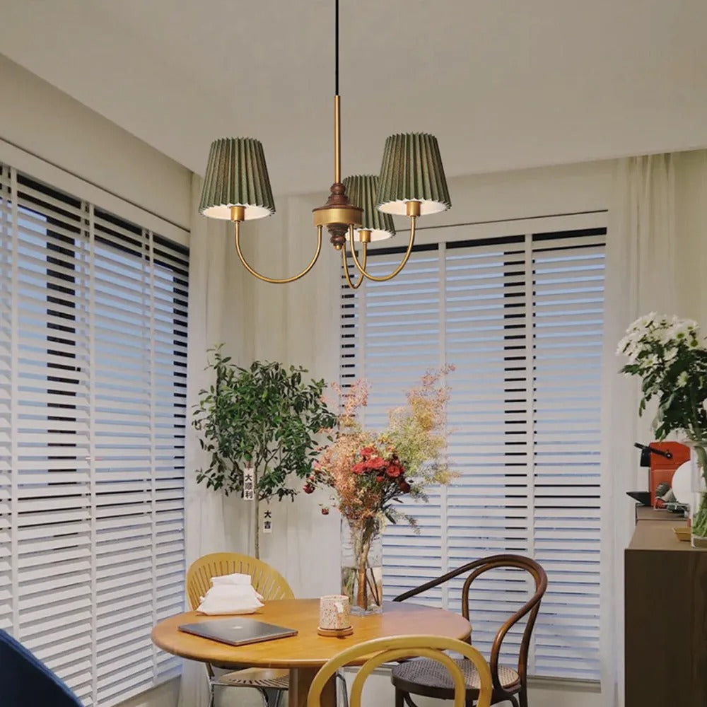 Silva Modern Retro Fabric Chandelier - Letslighting