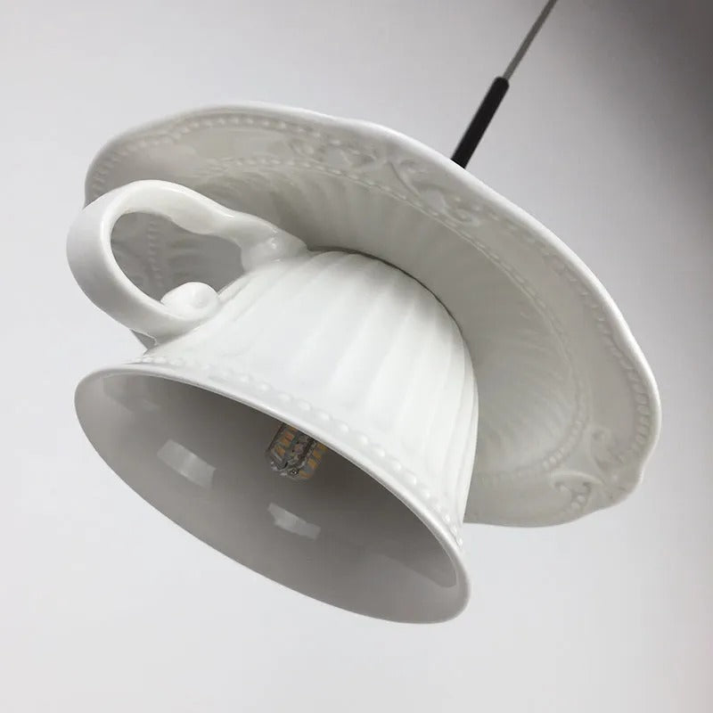 Valentina Nordic Tea Cup Ceramic Pendant Light Bedroom