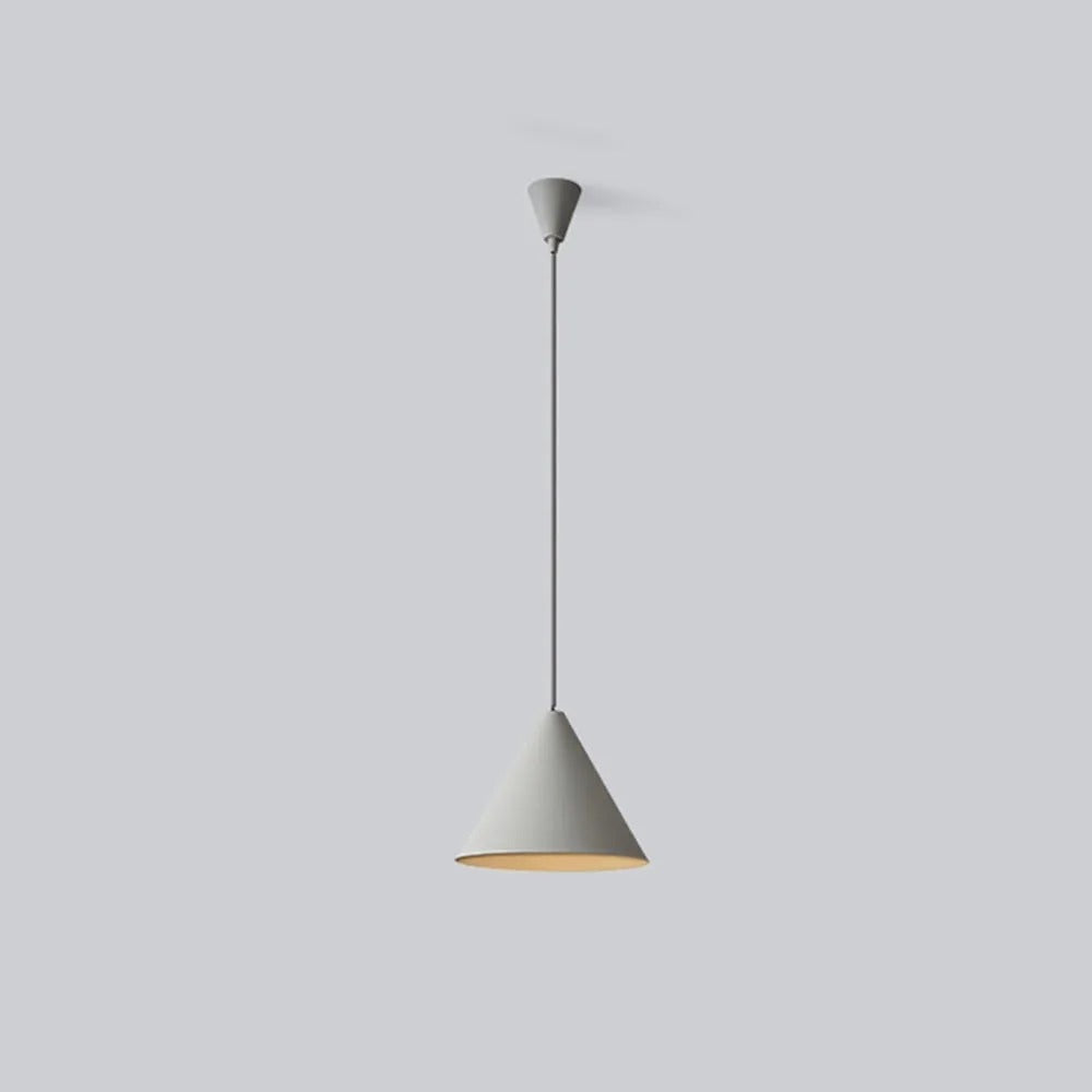Arisha Minimalist Cone Metal Pendant Light, Gray