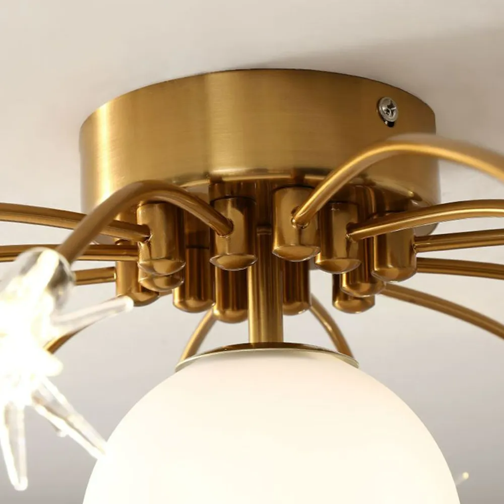 Aria Modern Planet Flush Mount Ceiling Light, Living Room