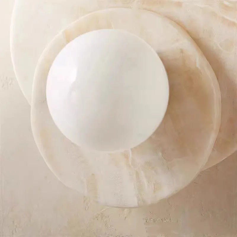 Arisha French LED Stone Glass Indoor Wall Lamp Living Room - Letslighting