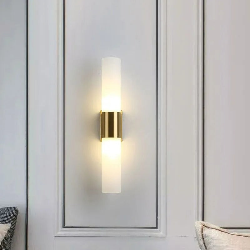 Arisha Modern Double Headed Metal Glass Vanity Wall Lamp