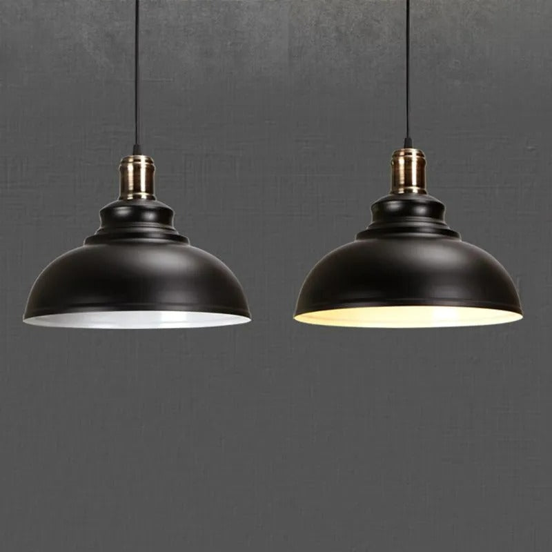 Arisha Pendant Light Dome Industrial Metal Copper - Letslighting