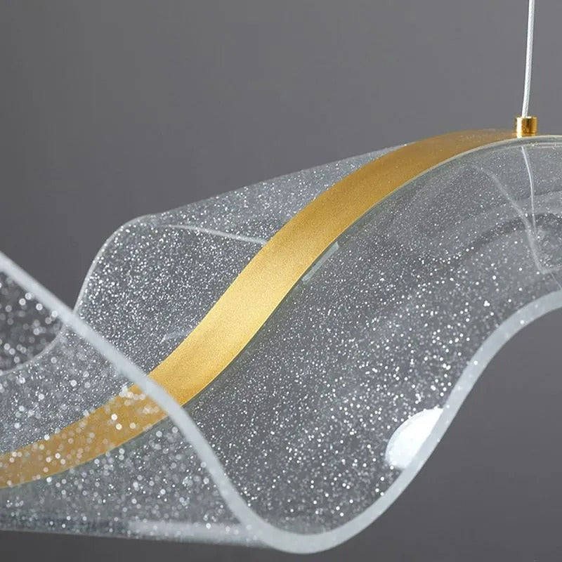 Kristy Pendant Light Designer Wave Acrylic Dining Room