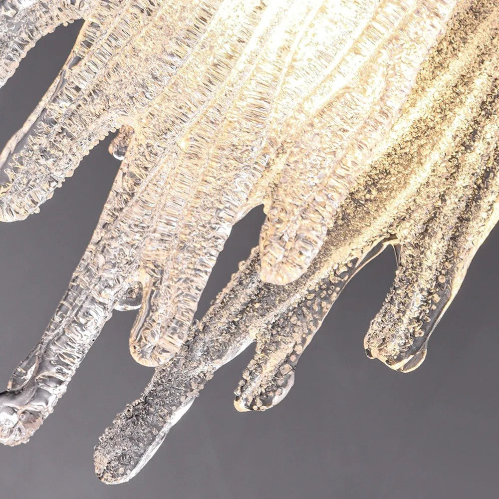 Kristy Modern Flowing Jelly Pendant Light Crystal Brass - Letslighting