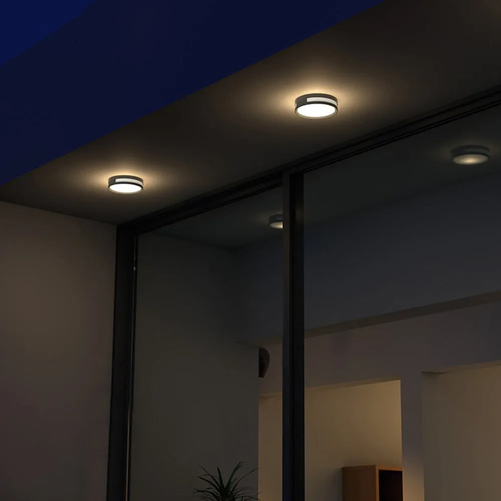 Ray Modern Round Metal Acrylic Outdoor Waterproof Wall Lamp