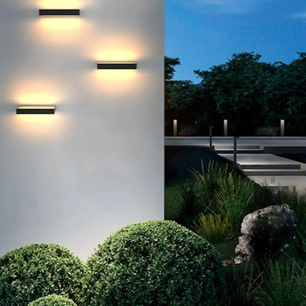 Ray Modern Hollow Metal Acrylic Outdoor Wall Lamp
