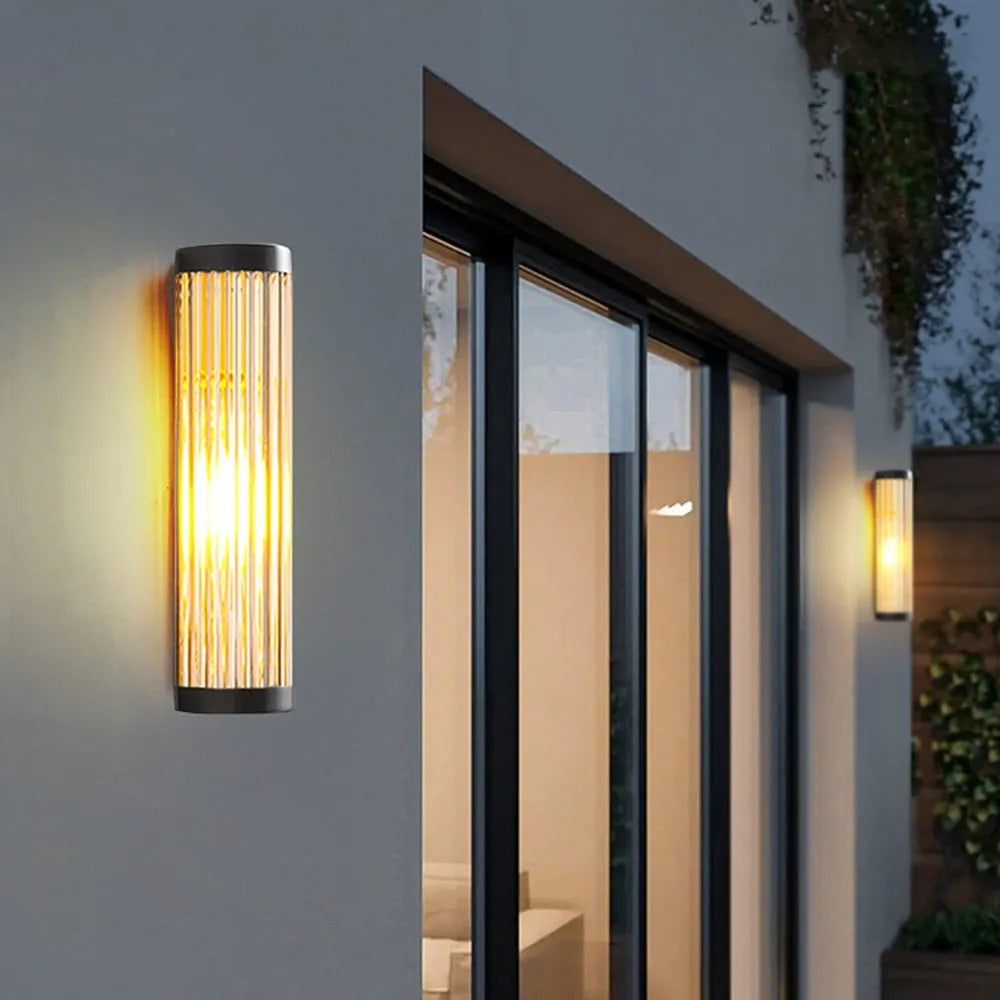 Ray Modern Semi-Cylindrical Glass Outdoor Wall Lamp - Letslighting
