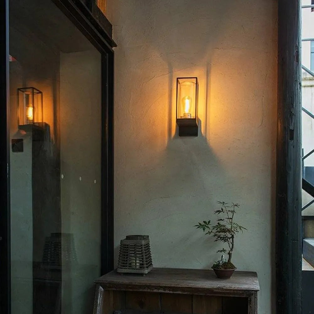 Silva Modern Rectangular Metal Outdoor Wall Lamp