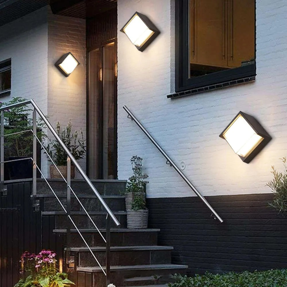Ray Modern Square Metal Outdoor Wall Lamp - Letslighting