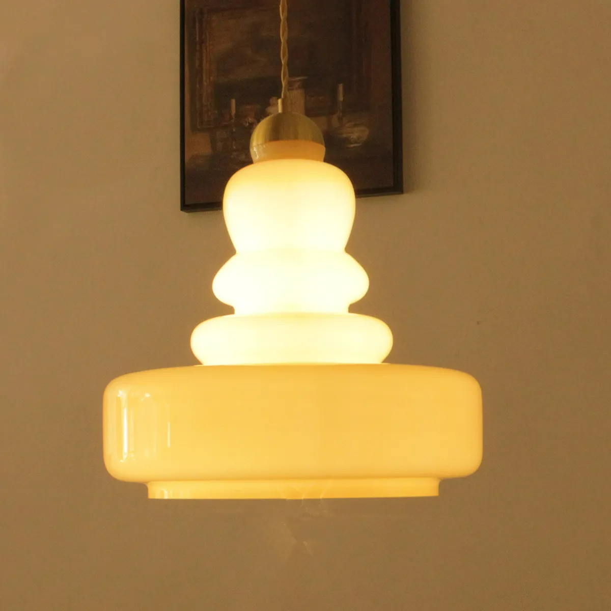 Valentina French Modern Kitchen Pendant Light Glass/Metal Living Room