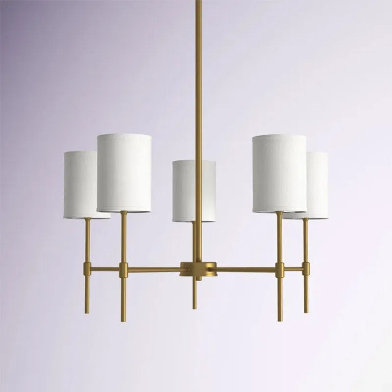 Silva Modern LED Chandelier Metal Fabric Bedroom Living Room