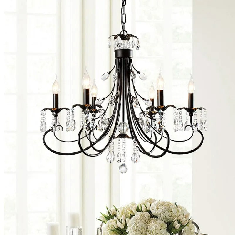 Silva Luxury Tiered Candle Metal Crystal Chandelier - Letslighting