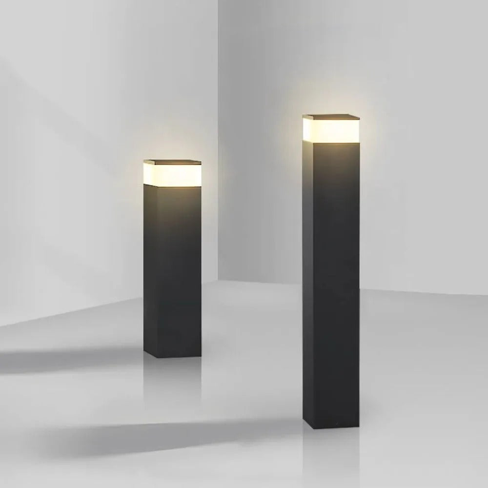 Ray Modern Metal Rectangular Outdoor Path Light