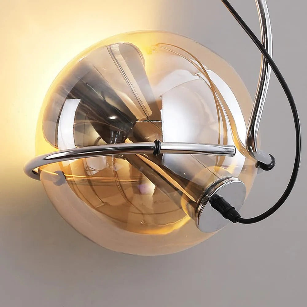 Valentina American Vintage Pendant Light Amber Glass Living Room/Bedroom/Dining Room - Letslighting