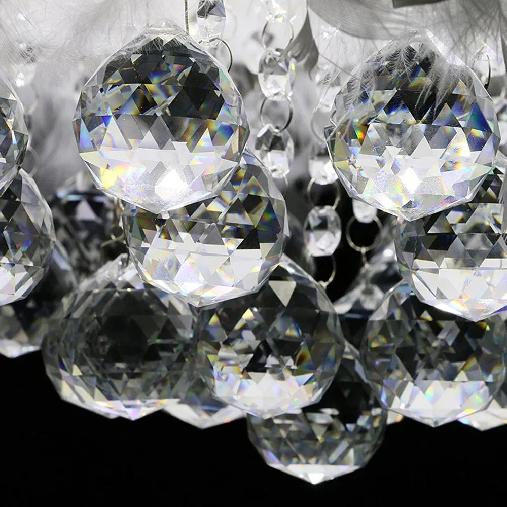 O'Moore Modern Luxury Round Chandelier Feather Crystal - Letslighting