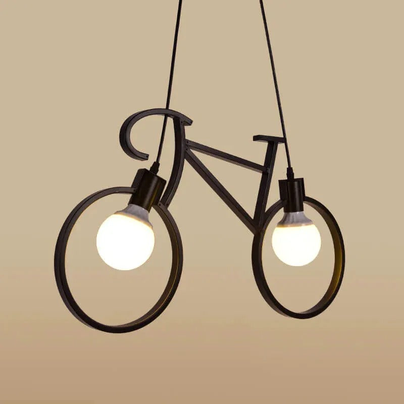 Mira Modern Creative Bicycle Shape LED Pendant Light Metal Kids Room