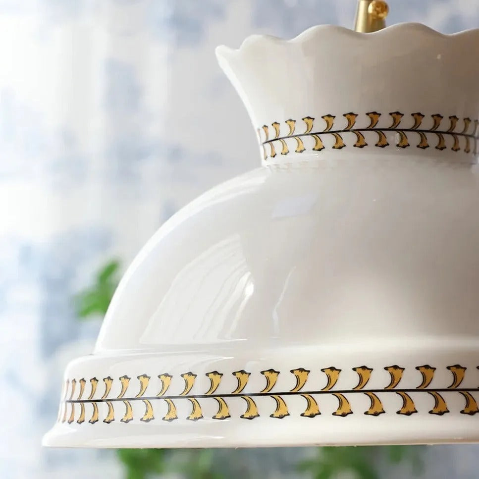 Valentina Modern Hat-Shaped LED Pendant Light Ceramic Bedroom - Letslighting